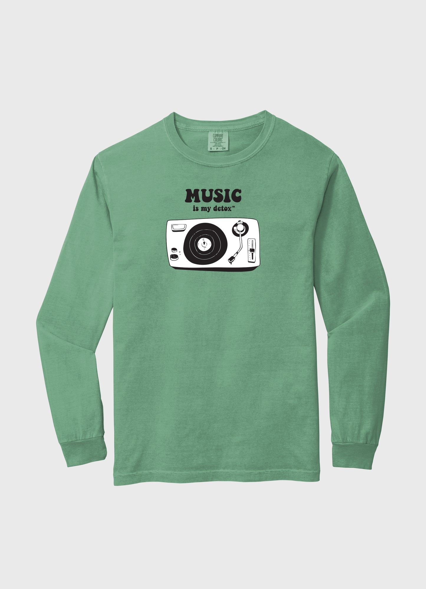 Music Is My Detox long Sleeve Light Green