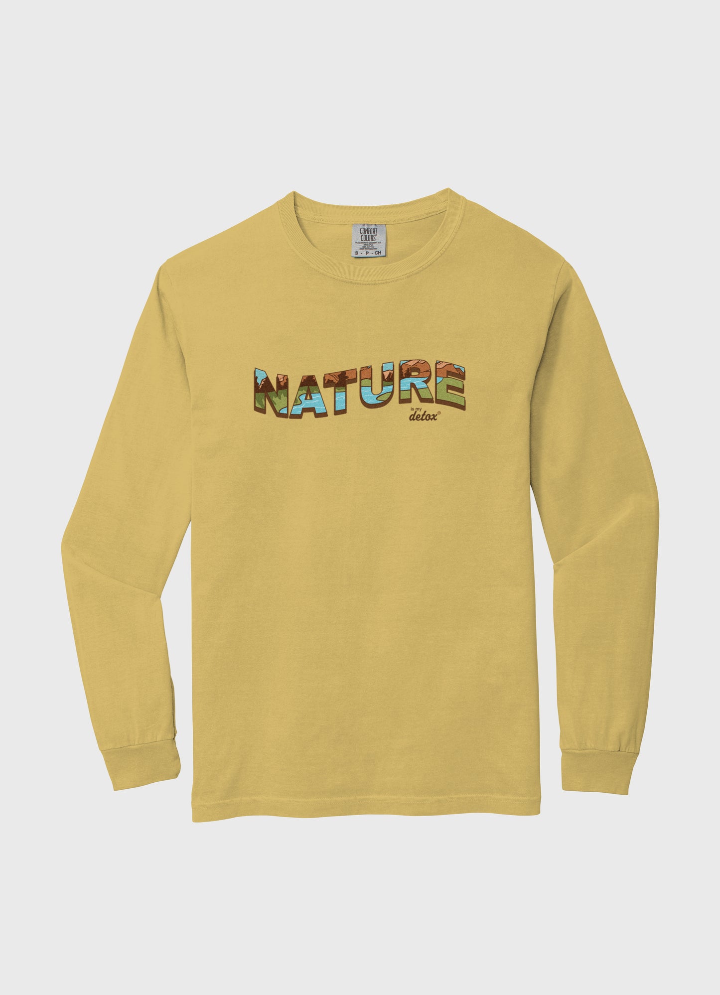 Nature Is My Detox Long Sleeve Mustard