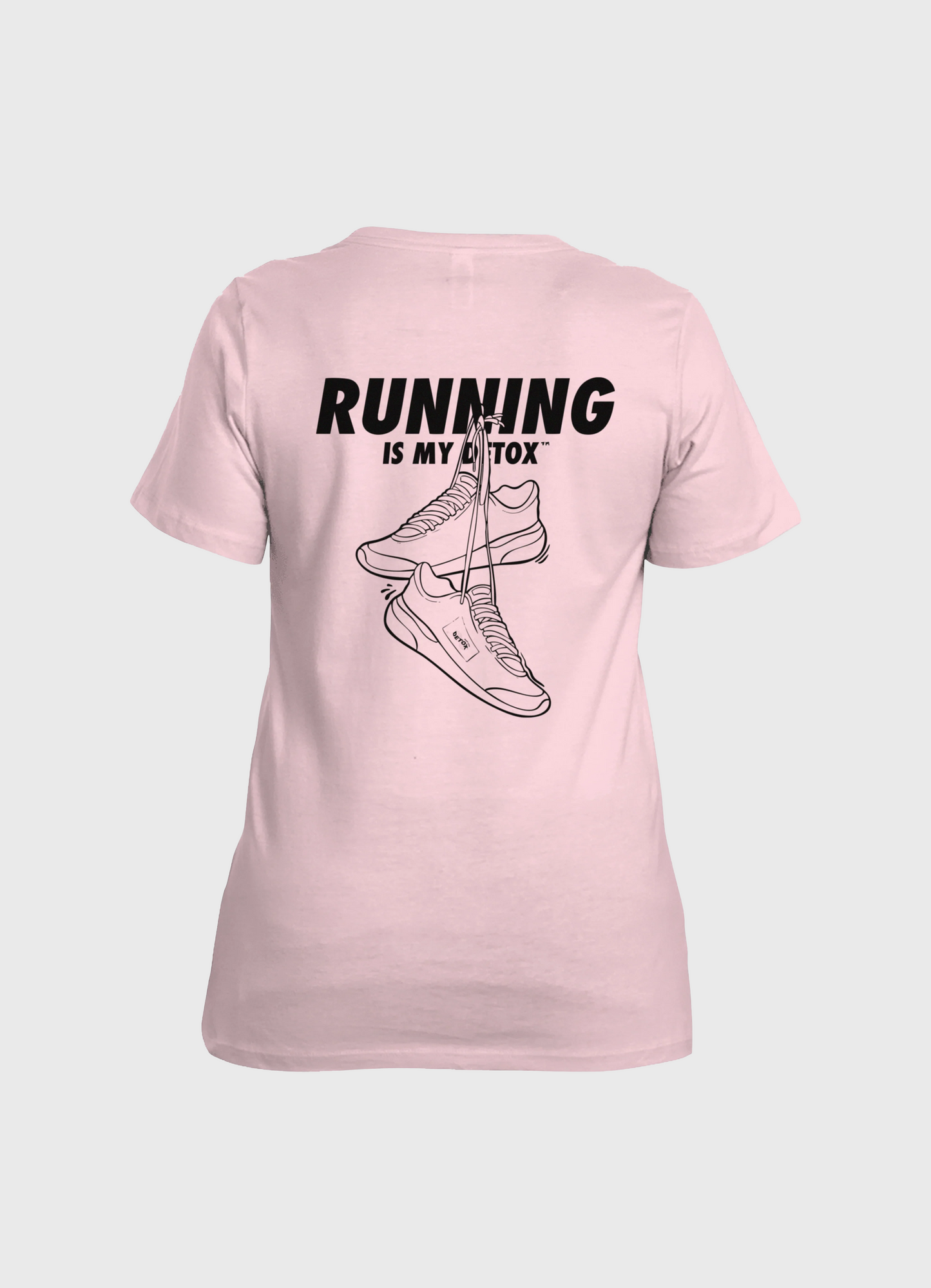 Unisex Pink T-shirt featuring the phrase Running Is My Detox