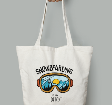 Snowboarding Is My Detox Tote Bag