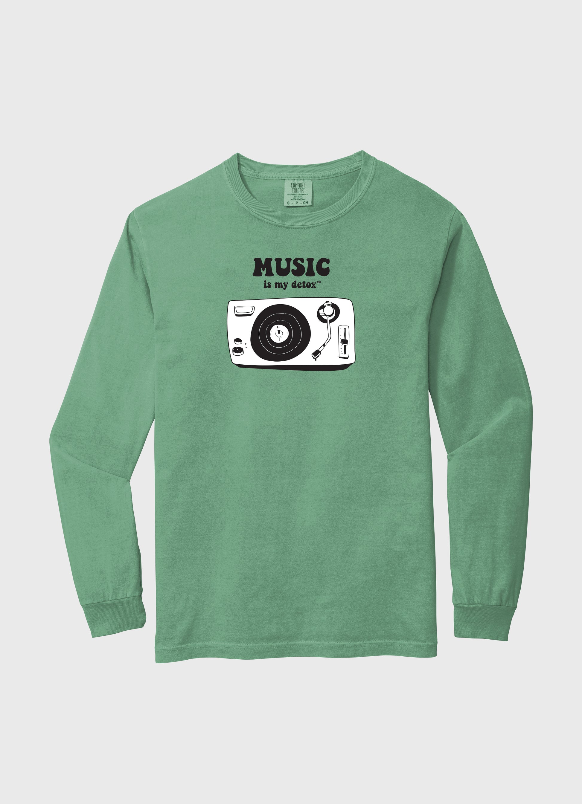 Music Is My Detox long Sleeve Light Green