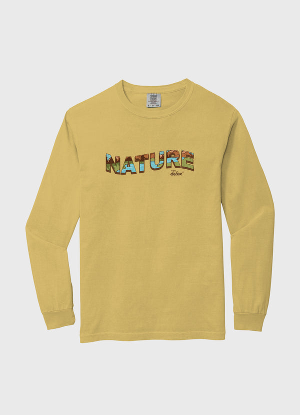 Nature Is My Detox Long Sleeve Mustard
