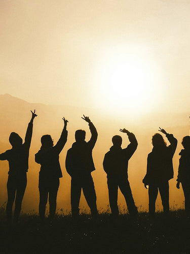 Friends Silhouette Sunset
